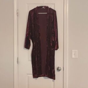 Medium Long Velvet Cardigan